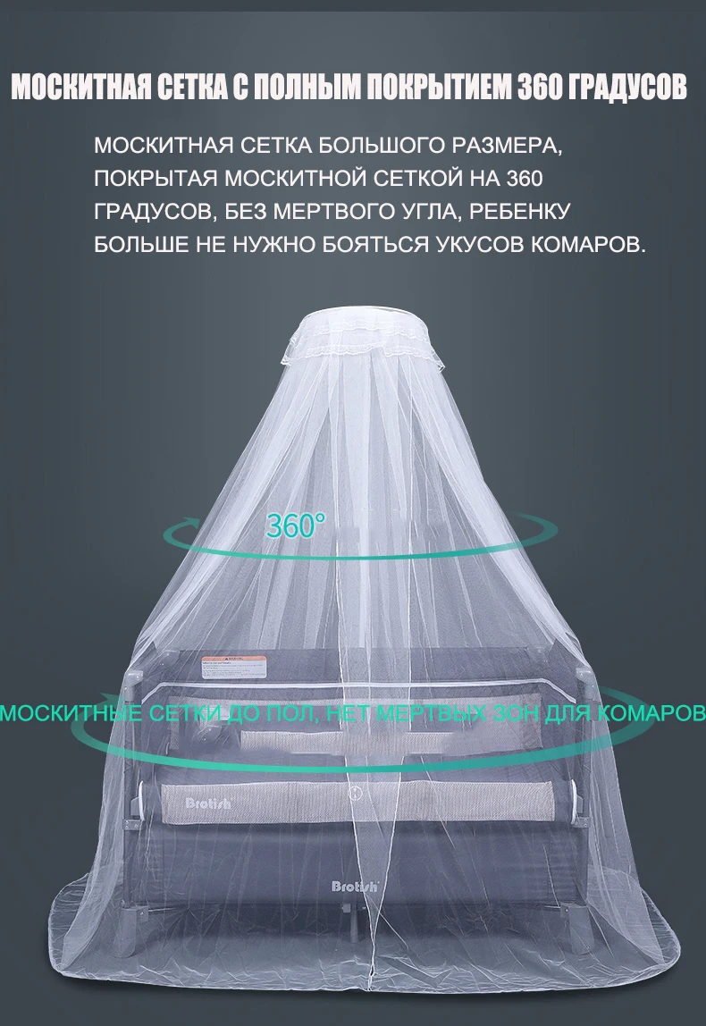 Москитная сетка для кроватки детская москитная полный тип крышки можно снять с