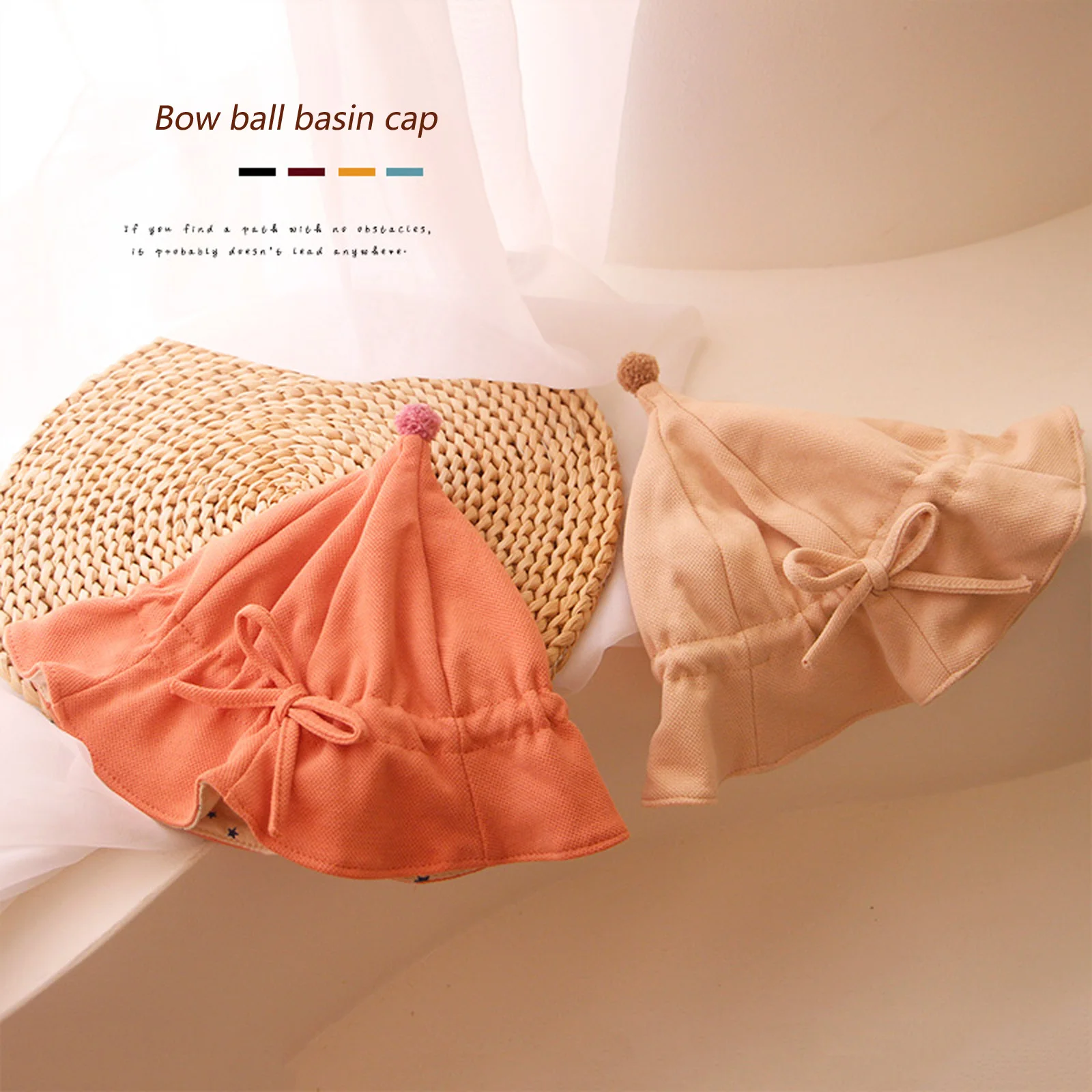 Шапка для малышки-ребенка на лето с широкими полями и украшением в виде банта оттенка однотонная, рыбацкая шляпа для детей, панама, милый бини, пляж.