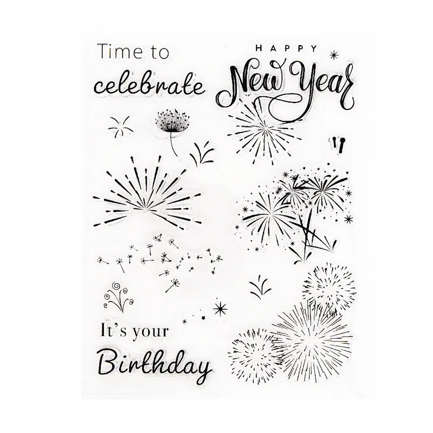 

Силиконовые штампы для скрапбукинга, прозрачные, 14,5x18 см