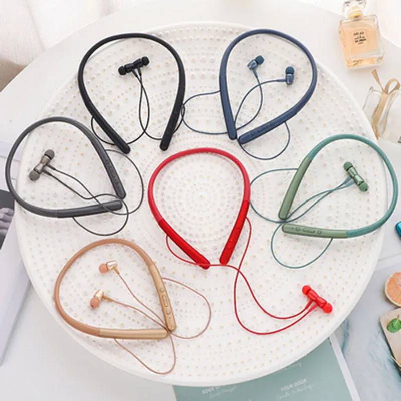 

New Style Hanging Neck Bluetooth Headset Sports Wireless Running Headset In-ear Card Stereo