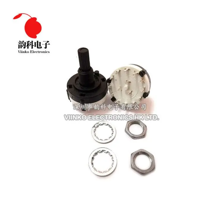 2 шт., поворотный переключатель полос RS26 1P12T 2P6T 3P4T 4P3T, одноуровневый семейный переключатель