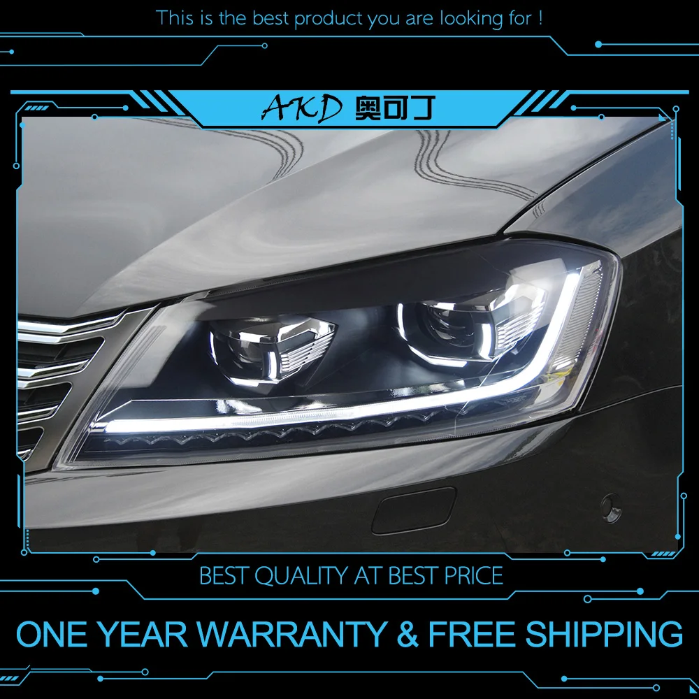AKD тюнинг автомобильных фар для VW Passat B7 Eur Verson светодиодные фары DRL ходовые огни Bi