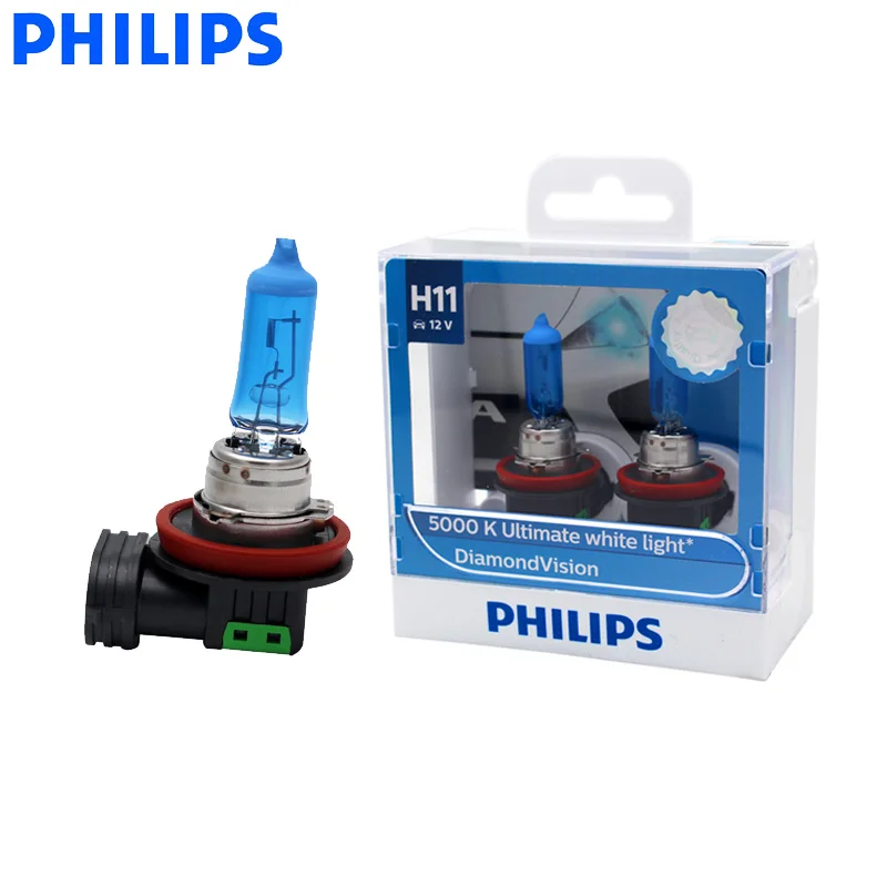 Philips H11 12 В 55 Вт Diamond Vision 5000K автомобильный галогенный Оригинальный головной