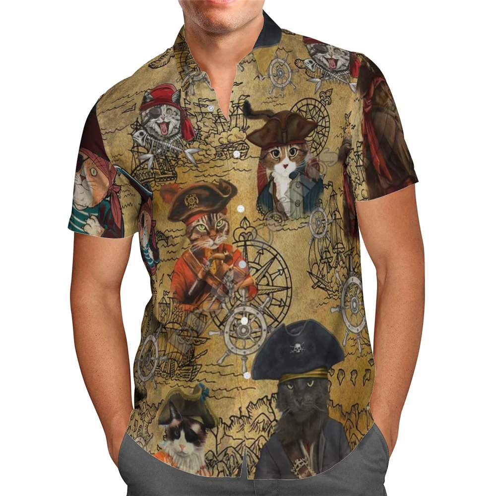 

Hawaii Shirt Hawaiian beach summer Flower Mushroom Printed 3d Men's Shirt Harajuku Tee hip hop shirts 09
