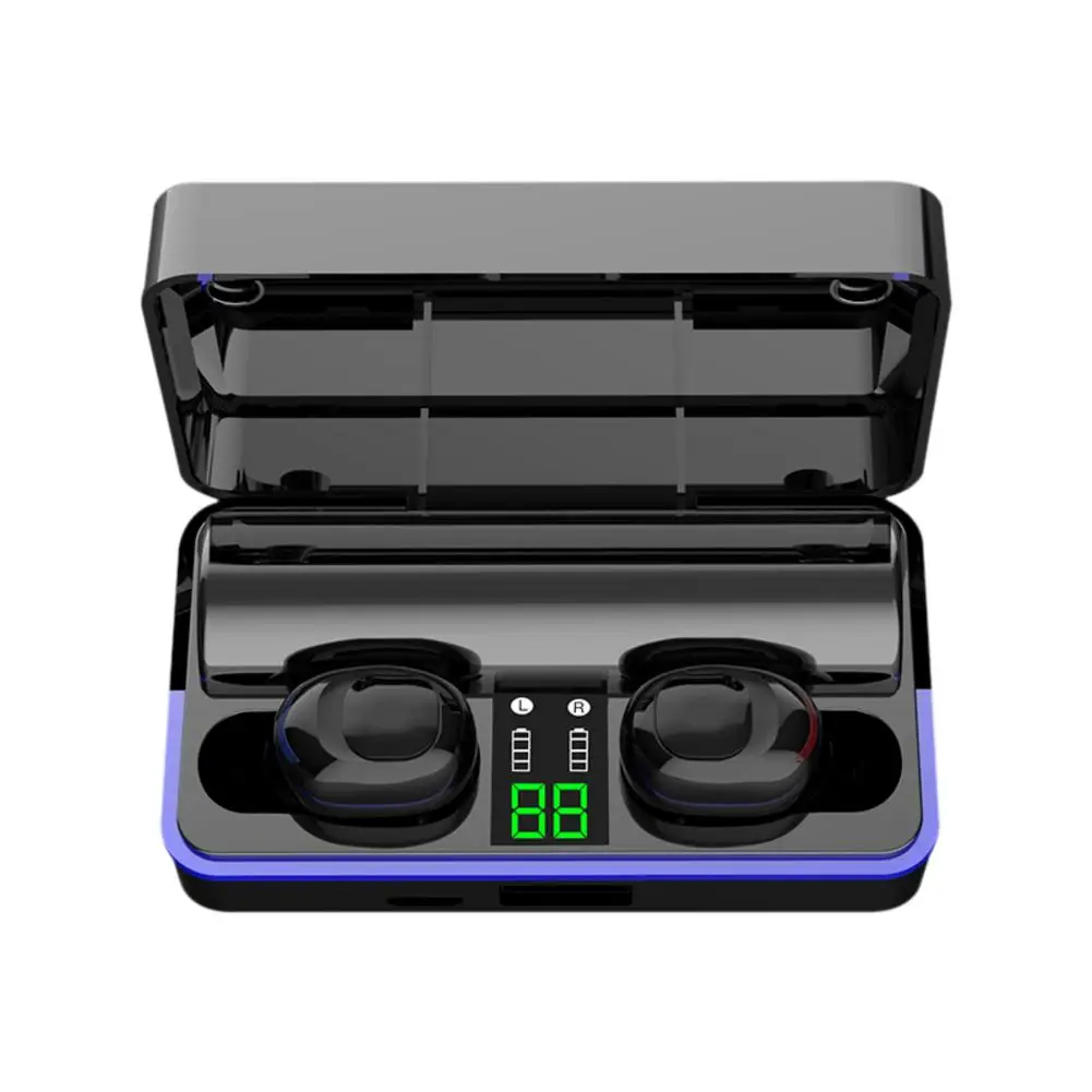 W12 TWS Wireless Bluetooth Headset In-ear Earphone With Digital Display 2600 MAh Power Bank IPX6 Waterproof Sports Headphone | Электроника