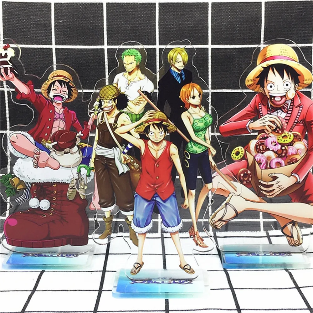Фигурка героя аниме Luffy Zoro Nami OP кулон двухсторонняя игрушка 15 см акриловая модель