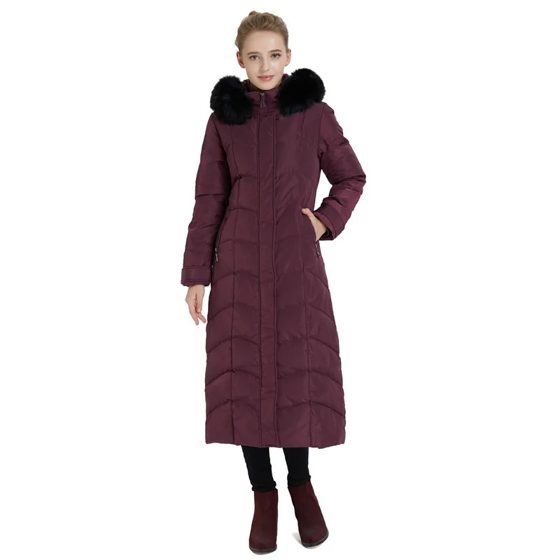 90% White Duck Down Coat Plus Size Korean Puffer Jacket Fox Fur Collar Hooded Winter Women Clothes 2020 YY1985 | Женская одежда