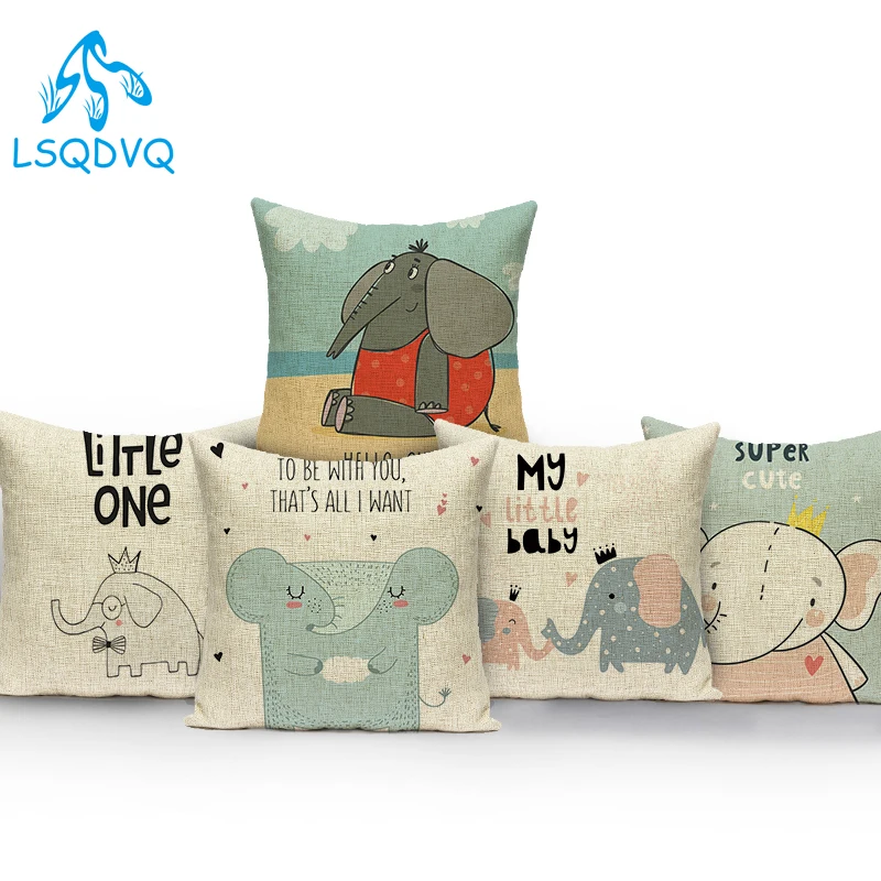 

Милые животные; Стильная футболка с изображением персонажей видеоигр слон полиэстер декоративный чехол на подушки дивана Чехлы на подушки ...