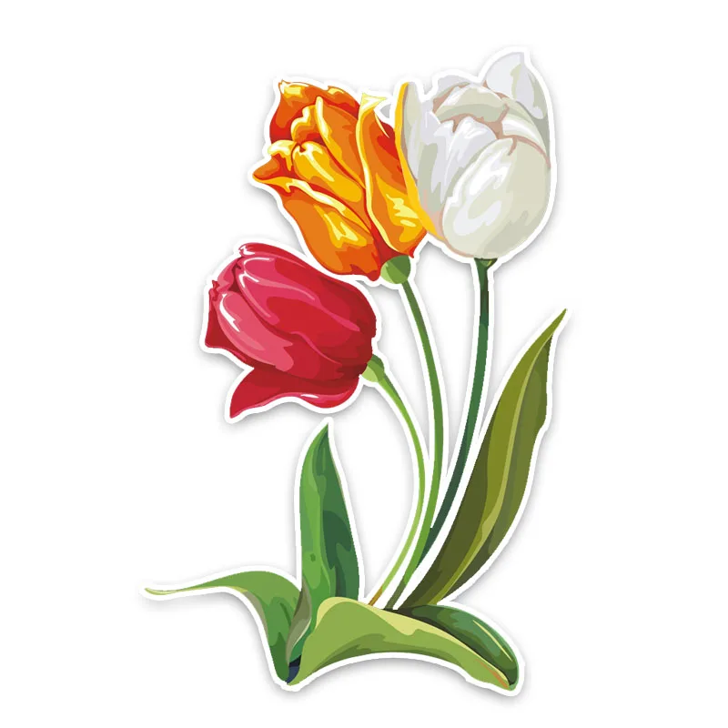 Стикеры для мотоцикла и автомобиля красивые аксессуары тюльпанов мотоциклетная