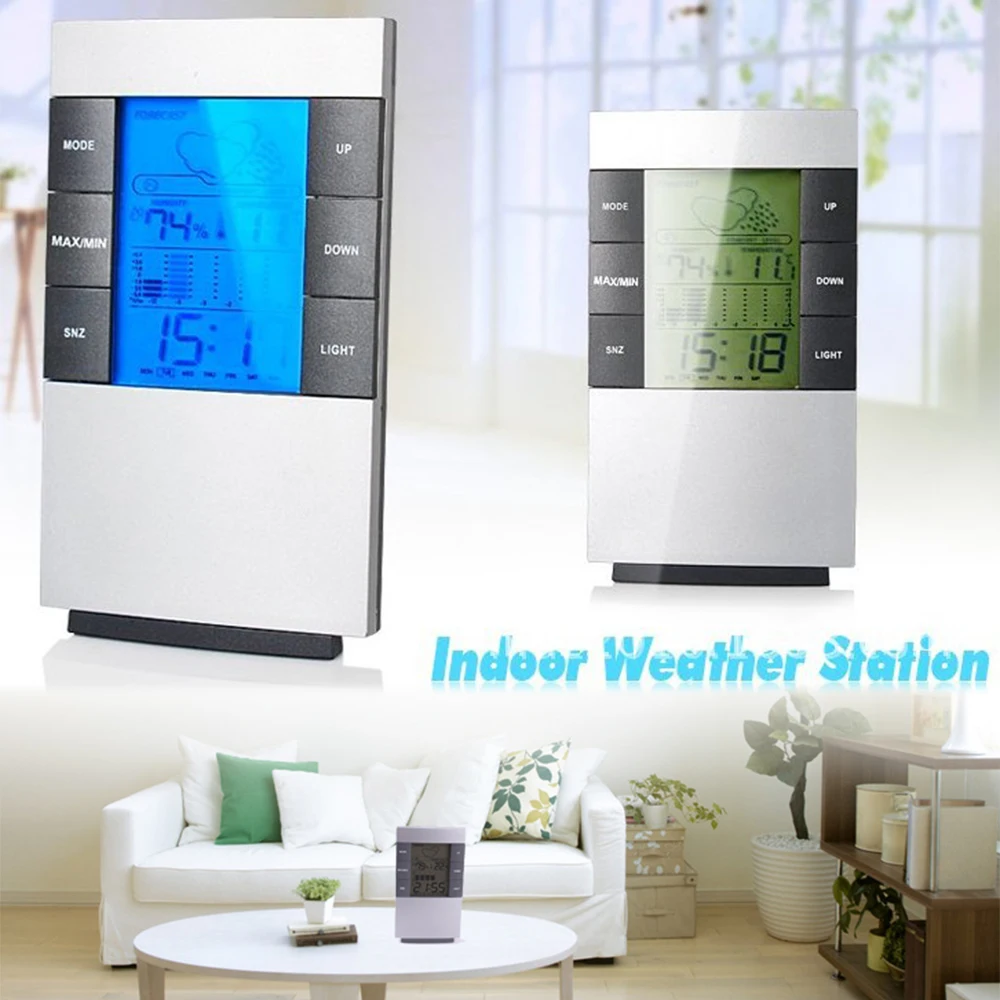 Цифровой будильник время большой дисплей часы с подсветкой календарем