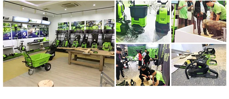 Садовая газонокосилка Greenworks с литиевой батареей, Электрический нажимной Травосборник 82 в 1000 В, профессиональные садовые инструменты