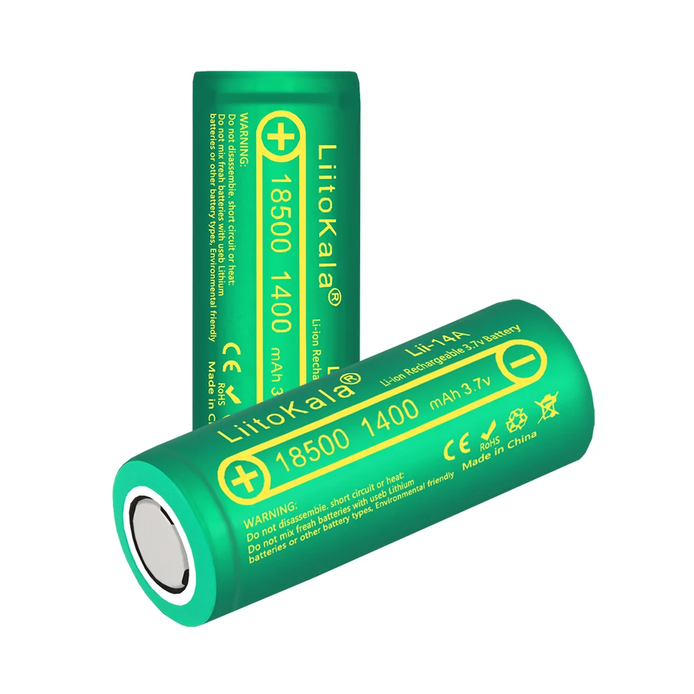 Перезаряжаемая батарея LiitoKala Lii-14A 18500 1400 3 7 в для lashlight оптовая продажа безопасная