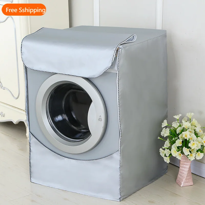 

Simple Fabric Washing Machine Cover Washer Covers Fit Most Top Load or Front Load Washers Waterproof Dustproof Protect Covers