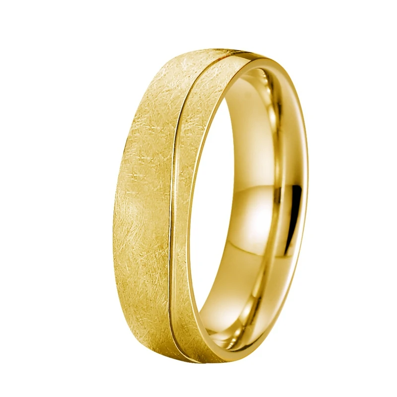 

Gold color men ring titanium stainless steel wedding ring Anniversary luxury jewelry free shiping