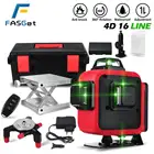 Лазерный уровень FASGet на 1216 линий 34D зеленый, Горизонтальные и вертикальные перекрестные линии с автоматическим самовыравниванием, в помещении и на улице