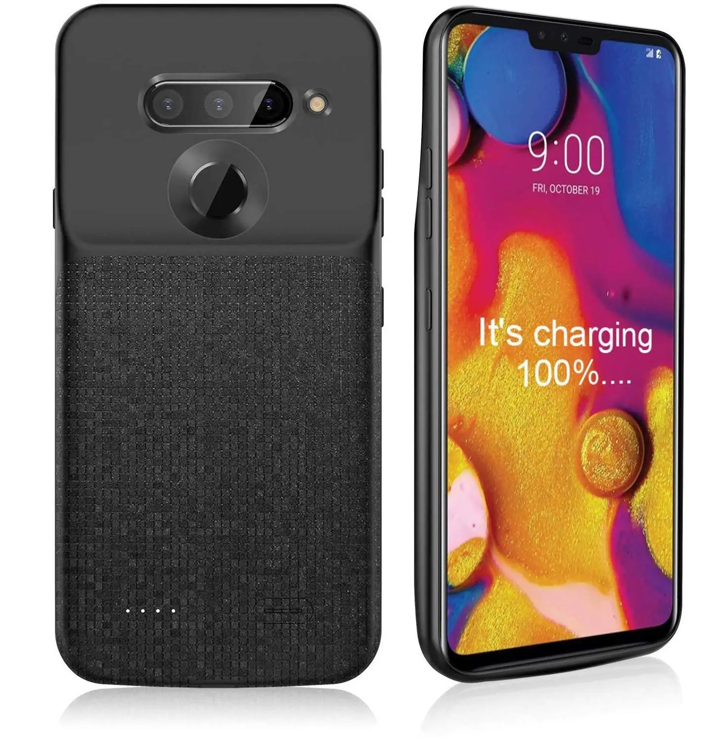Чехол NEWDERY Power для LG V40 ThinQ 5200 мАч перезаряжаемый дополнительный аккумулятор