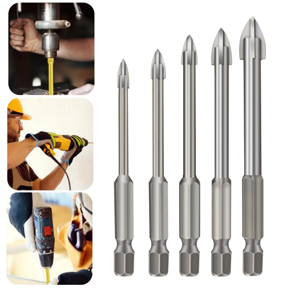 

Набор сверл для стекла, керамики, бетона, 3-7 мм