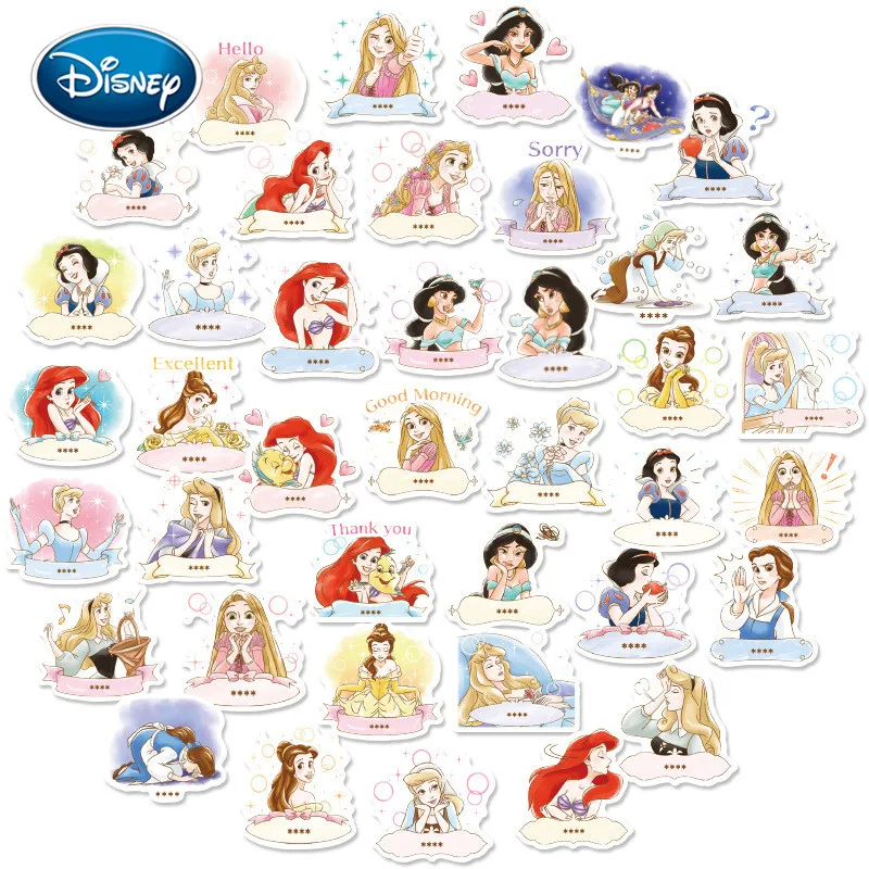 

Disney 40pcs cartoon princess stickers cute stickers mobile phone water cup notebook waterproof decoration stickers