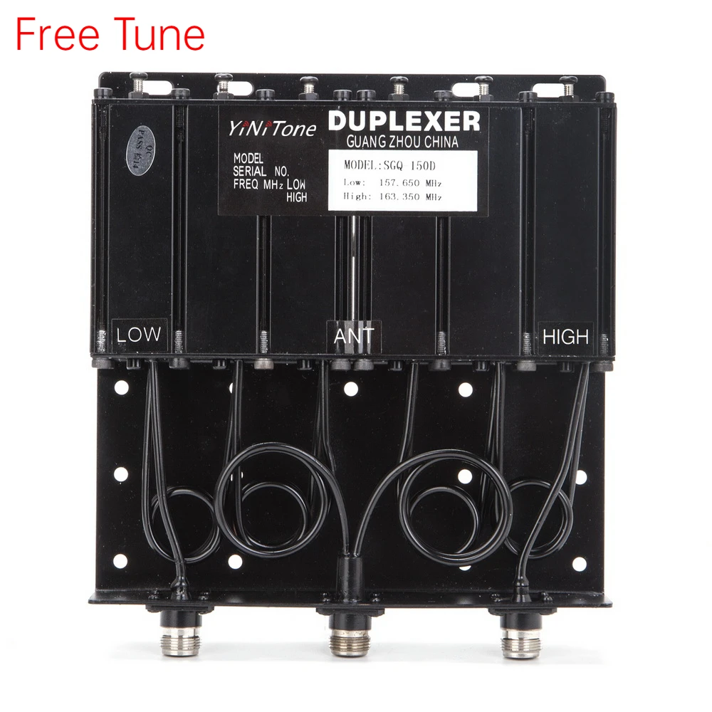 VHF 136-174MHz 30W Duplexer for Radio Repeater Tuned Low Frequency 156MHz & High Frequency 163MHz & N Female connectors