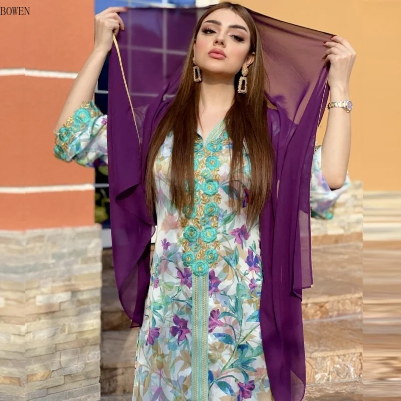 Ramadan Eid Jalabiat Hooded Hijab Dress for Women 2021 Moroccan Caftan Dubai Jalabiya Arabic Middle East Islamic Clothing Green
