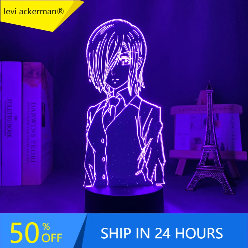 

Anime Tokyo Ghoul 3d Lamp Touka Kirishima for Bedroom Decor Nightlight Cool Birthday Gift Tokyo Ghoul Led Night Light Touka