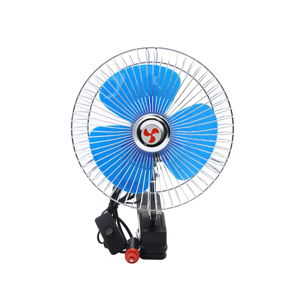 

8 inch 12V/24V Mini Electric Car Fan Cooling Low Noise Summer Car Fan Portable Vehicle Truck Auto Oscillating Cooling Fan Sale