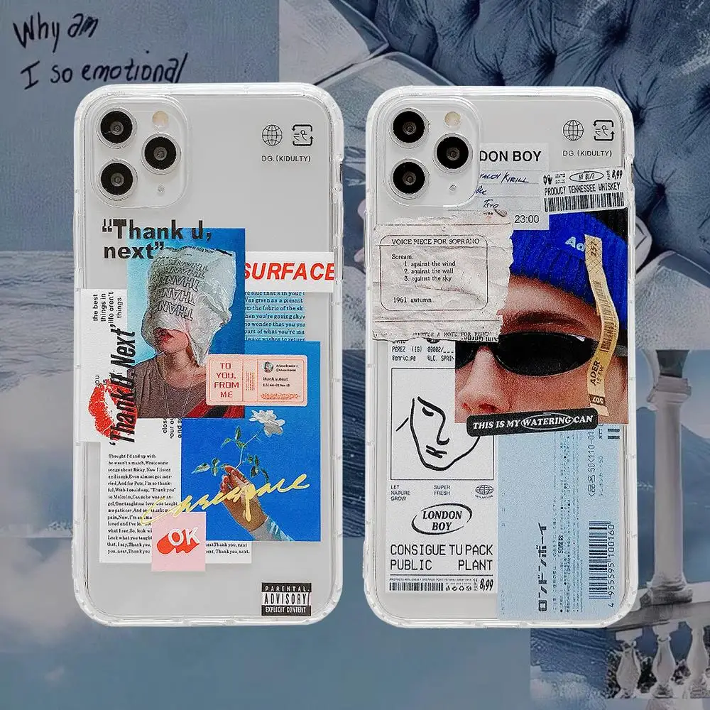 Модный чехол для телефона с индивидуальными этикетками iPhone 11 Pro X XS Max XR 7 8 Plus INS Letter