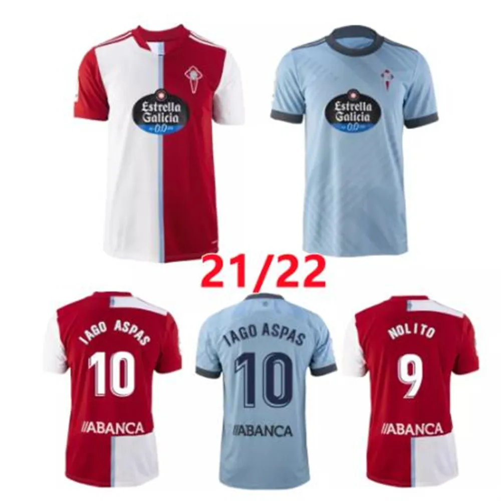 

2021 2022 RC Celta de Vigo Camisetas de Soccer LOBOTKA IAGO ASPAS SANTL Мина 21 22 Camiseta de fúsisto Boufal