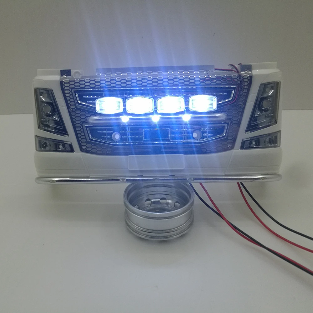 Передняя впускная светодиодная фара из алюминиевого сплава для грузовика 1/14 Tamiya