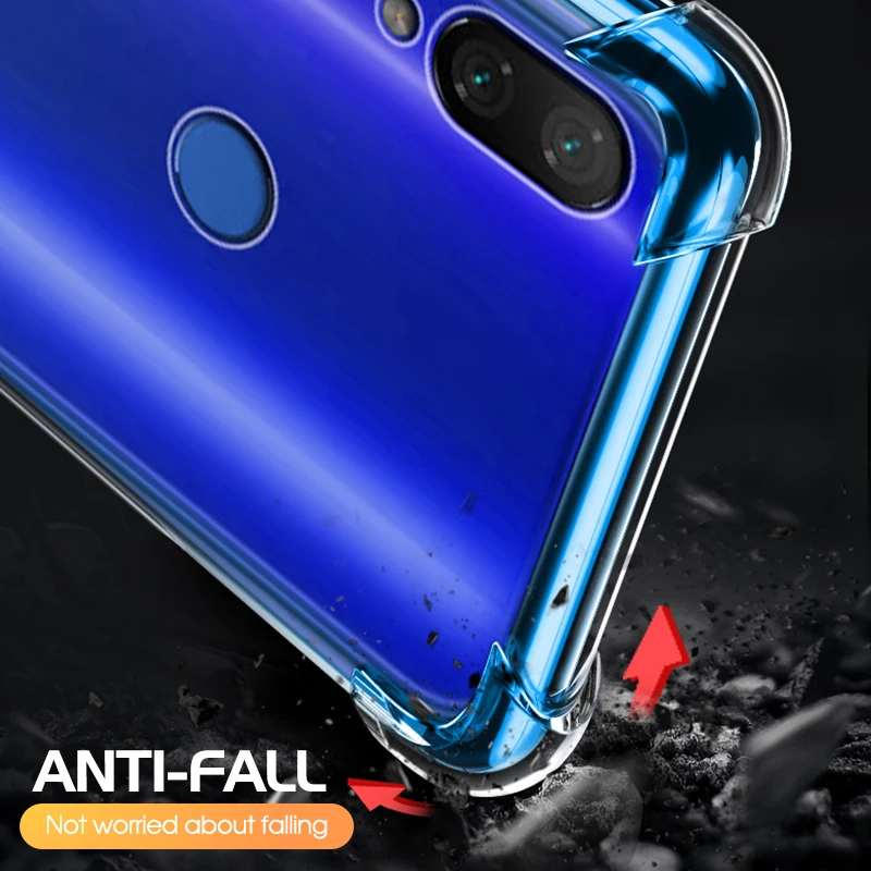 Transparent Anti-Knock Airbag TPU Case For Xiaomi Redmi Note 7 Pro Crystal Clear Cover Soft Silicone for 7A Coque |