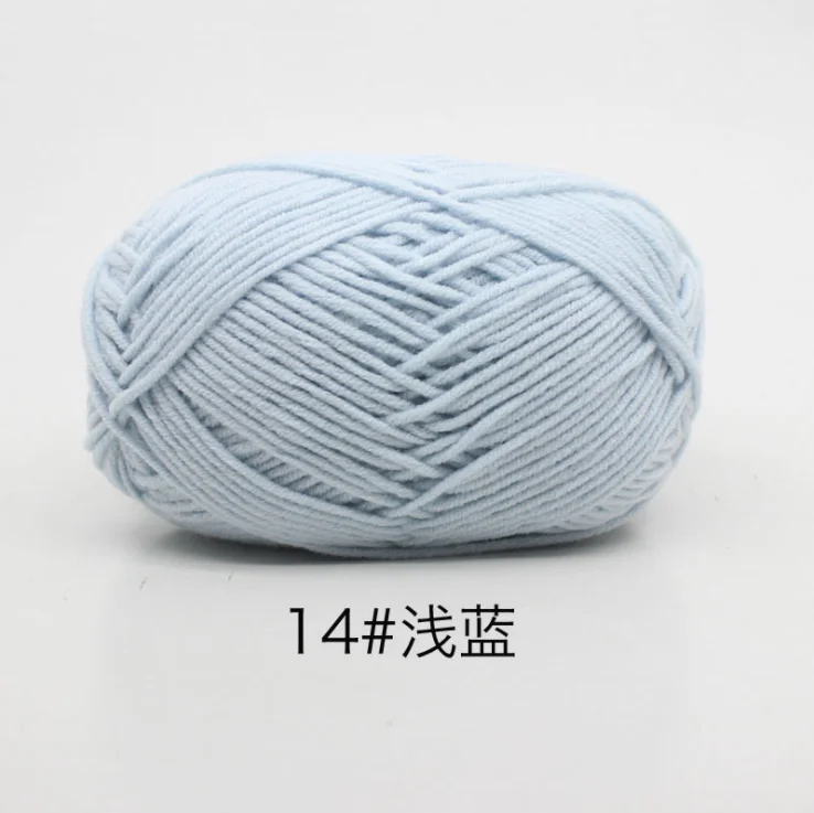 14 Mylb Skeins мягкие ручные вязаные детские крючки для вязания шерстью расчесывание хлопчатобумажная пряжа молочного цвета 4 Plys Hot 50 г/шт - Цвет: 14
