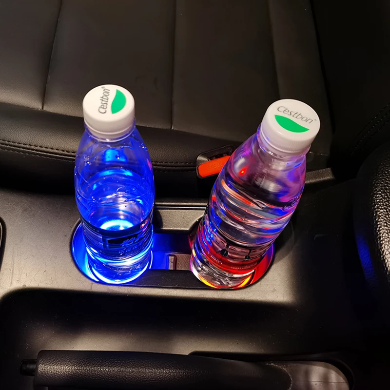 7 цветов, светодиодная подсветка, подставка для бутылки с водой, аксессуары для Mazda 2 3 5 6 CX5 CX7 CX9 Atenza Axela