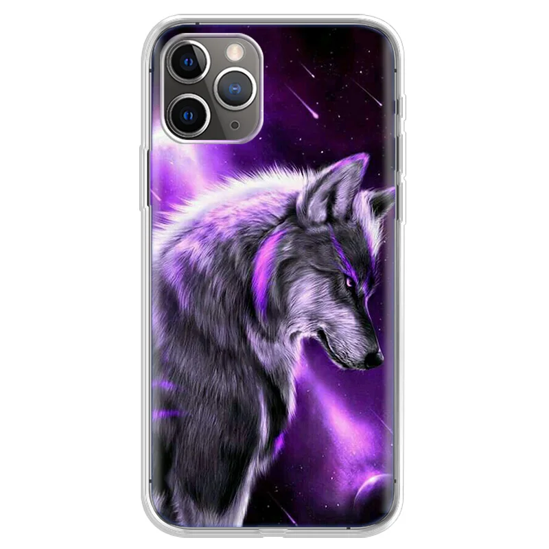 

Funny Wolf Case For iPhone 12 Mini 11 Pro X XS Max XR 7 8 6 6S Plus 5 5S SE 2020 Phone Cases Soft Silicone Back Cover Fundas