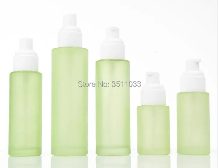 10 шт. зеленое Матовое Стекло спрей бутылка лосьон насос бутылочка с распылителем