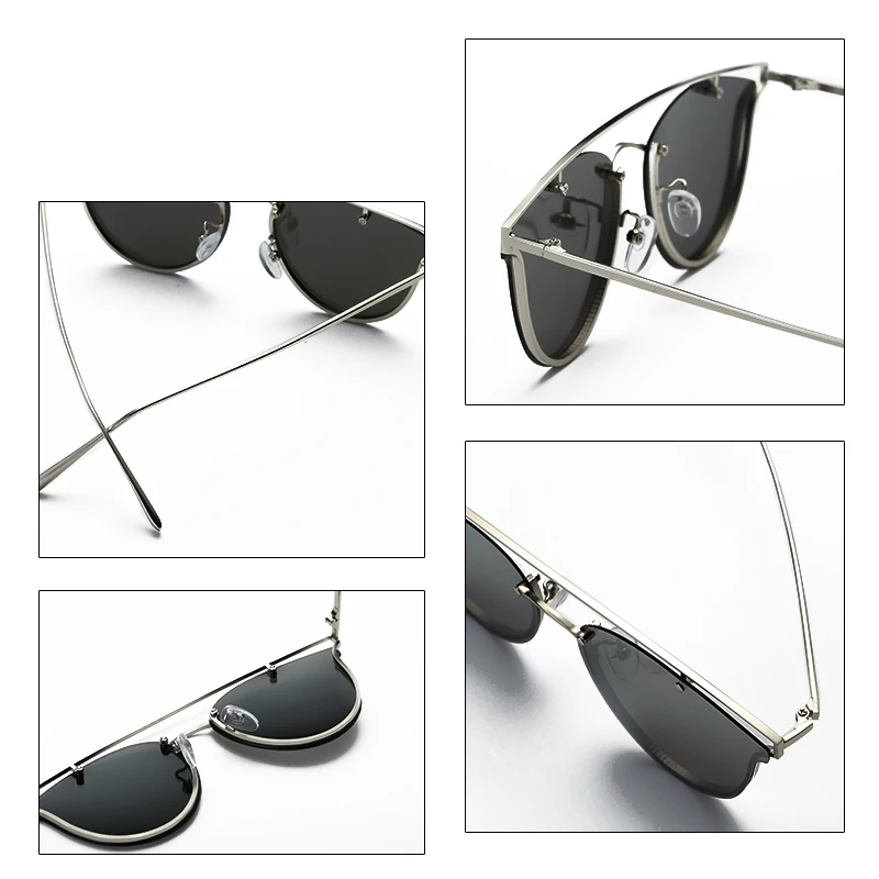 

Sexy And Charming Cat Eye Rimless Lens Polarizing Winter Anti-Glare Vertigo Beach Travel Sunglasses