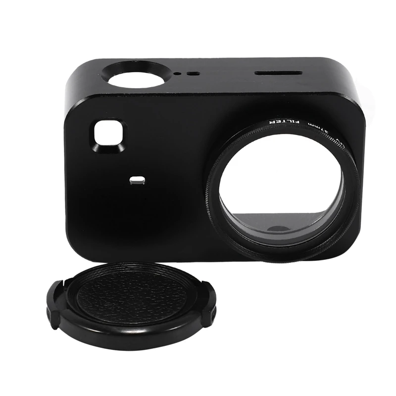 

1 Pcs Aluminum Fixed Mount Helmet & 1 Pcs Cnc Protective Case for Xiaomi Mijia Camera Cage Mount with 37mm Uv Lens