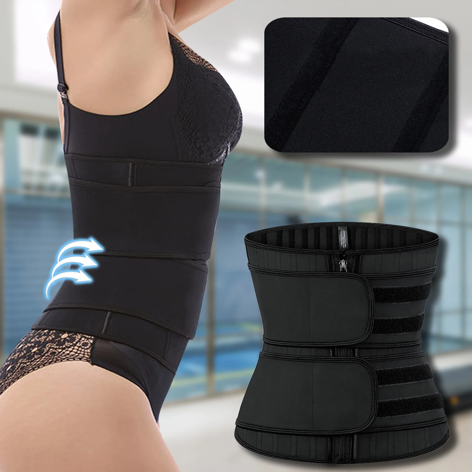 

Sexy Women Slimming Body Shaper Plus Size Ladies Elastic Waist Trainer Wrap Waist Belt Sports Fitness Shapeware faja bodi shaper