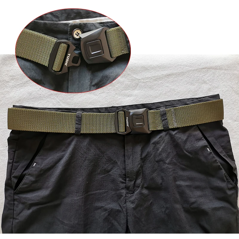 Ремень HSSEE мужской тактический металлический эластичный антикоррозийный для