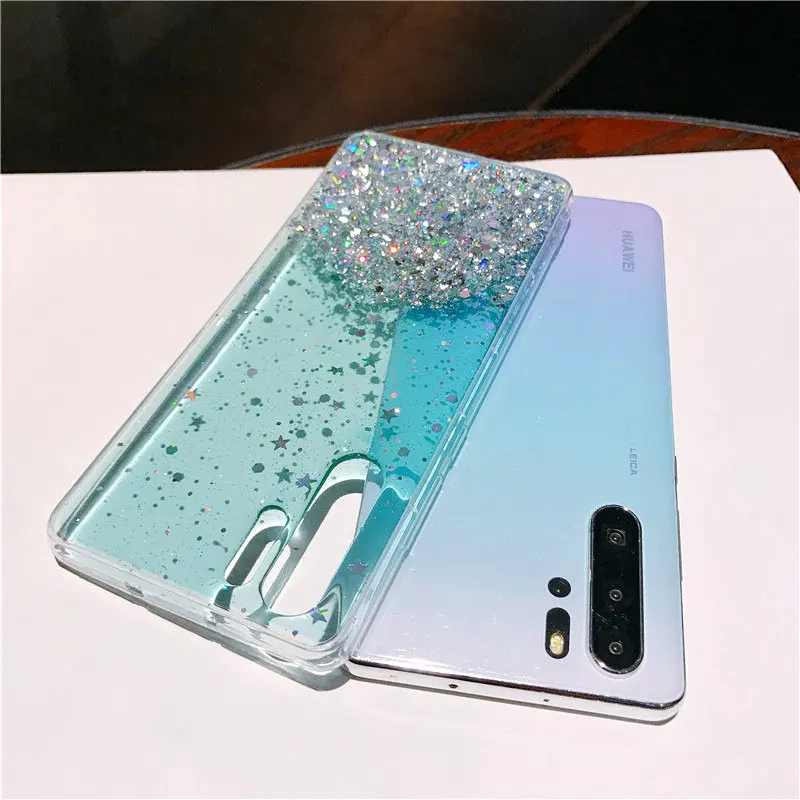 Новинка 2020 чехлы для Xiaomi Mi CC9 Note 10 Pro прозрачный чехол с блестками из серебристой