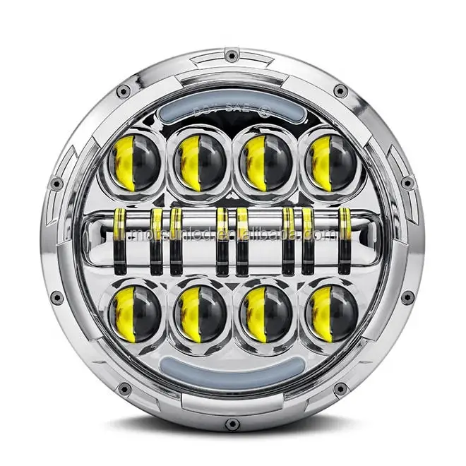 

7" Inch 75W CREEs LED Headlights for Jeep Wrangler JK TJ LJ 1997-2018 with Daytime Running Light Round Hi/Lo Beam Headlamp