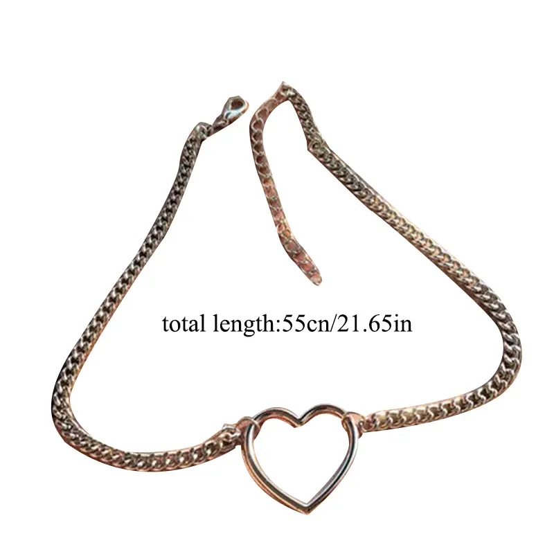Ожерелье-чокер с цепочкой в форме сердца очаровательное женское ожерелье из