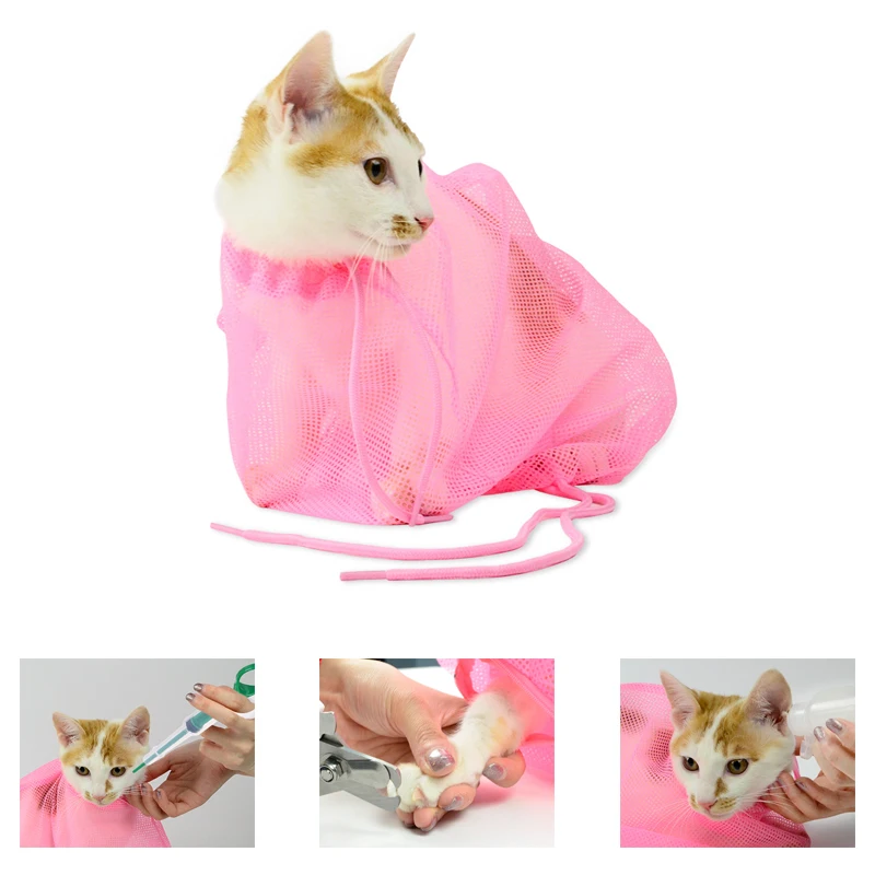 Сетчатая Сумка для купания уход за котом моющие сумки кошек Чистая сумка