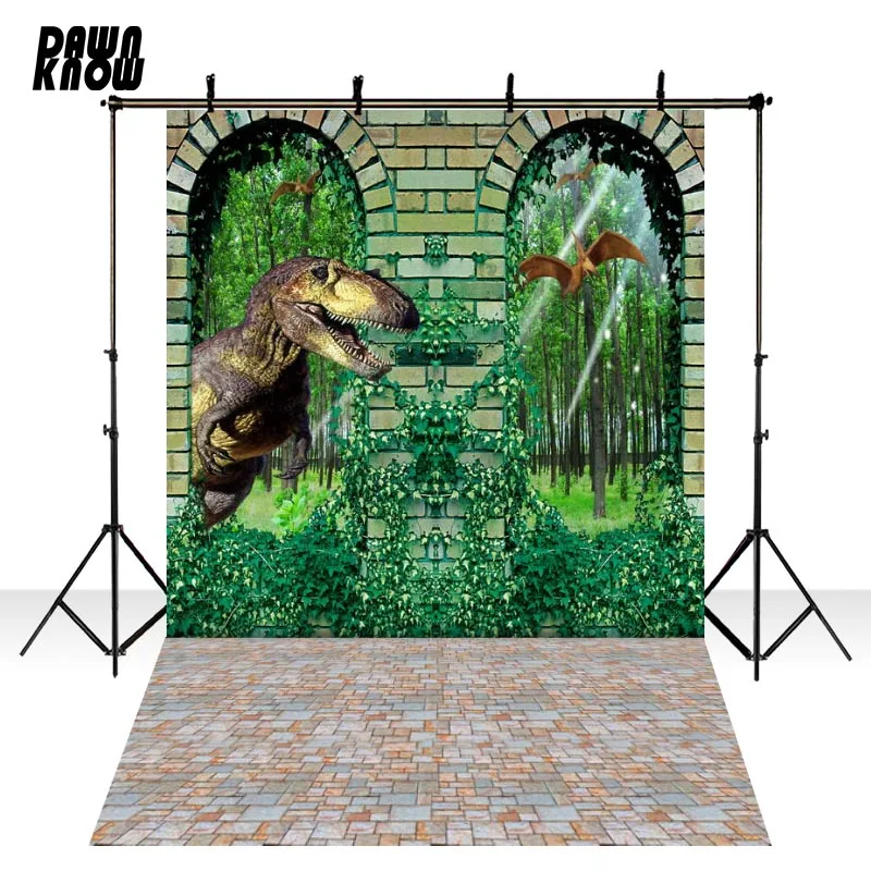 

DAWNKNOW Fairy Tale Dinosaur Photography Background Backdrop Photocall Tapestry Children Birthday Party Planning Photo Studio