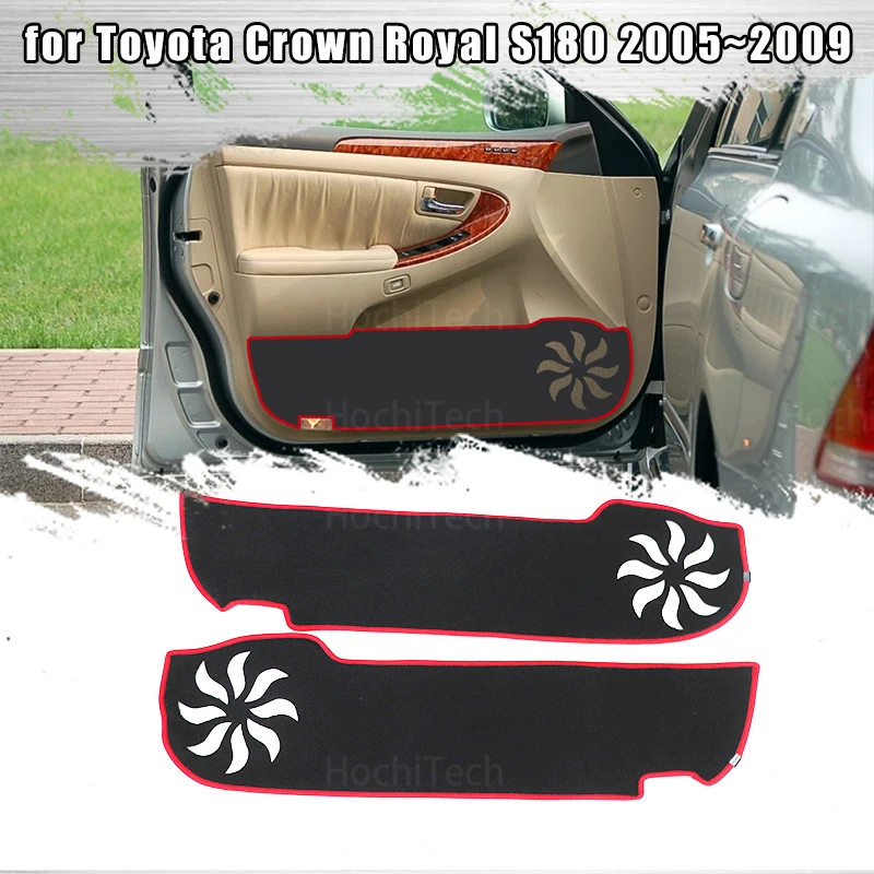 

Door Inside Guard Accessories Protective Mat Protection Carpet Car Door Anti Kick Pad Sticker for Toyota Crown Royal S180 05~09