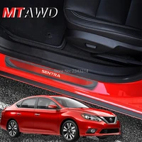 for nissan sentra 2016 2020 accessories stainless door sill kick scuff plate guard pedal protector trim step cover car styling