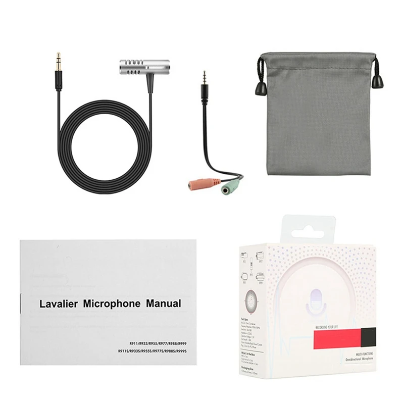 Lavalier Microphone Mobile Phone Camera Voice Recording Collar Mini Suitable for Teacher Meeting Host | Электроника