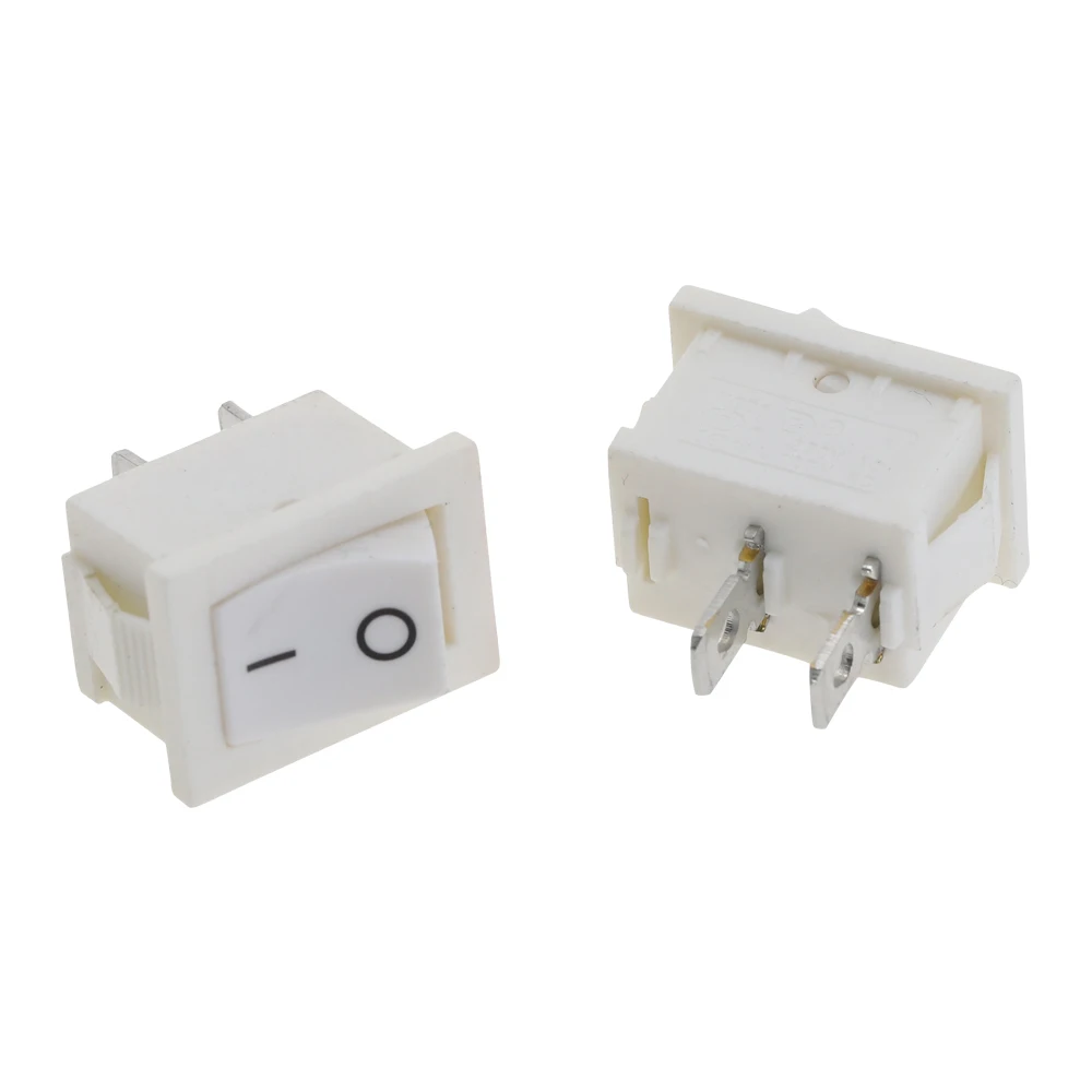 3 шт. 2pins ON/OFF SPST мини переключатель для лодки белый 6A/250VAC 10A/125VAC приборная панель