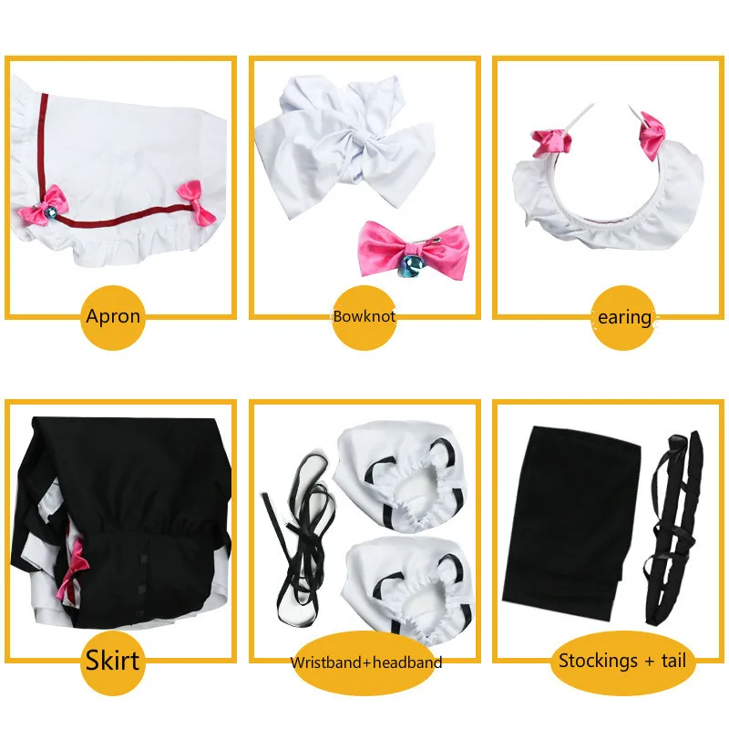 Аниме NEKOPARA Chocola ванильный костюм для косплея милый кавайный горничной одежда