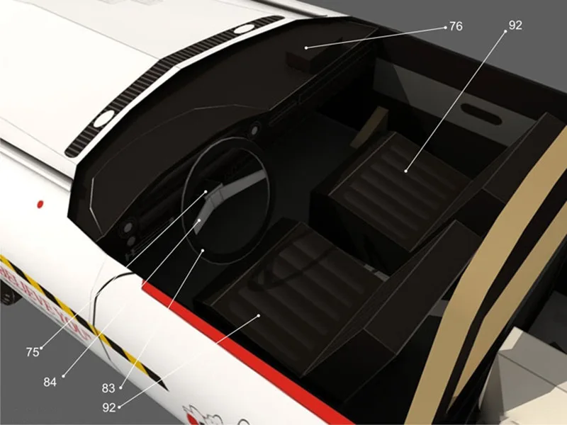 

1:20 Ghostbusters Ecto-1A Hot Wheels Paper Craft Car Model Cadillac Car