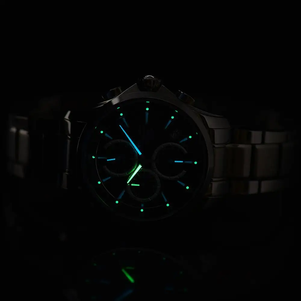 Часы наручные мужские с хронографом спортивные Кварцевые водонепроницаемые